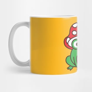 Cottagecore Cute Frog Mushroom Hat Mug